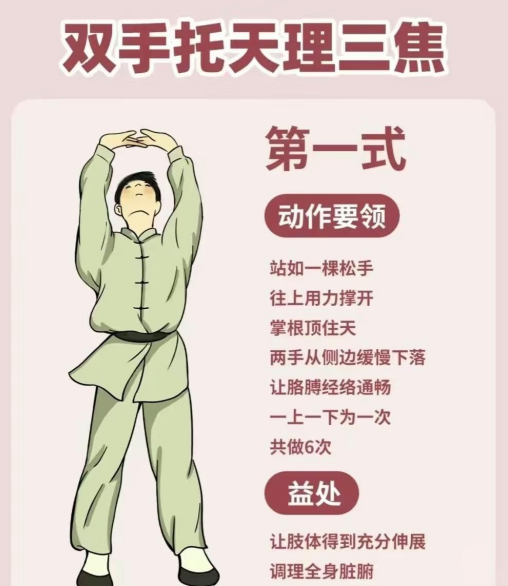 ​“两手托天理三焦”，解锁全身通畅养生密码！